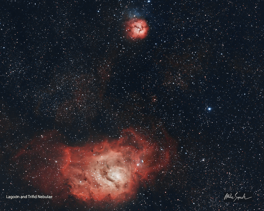 Astrophoto of the Month - Lagoon and Trifid Nebulae